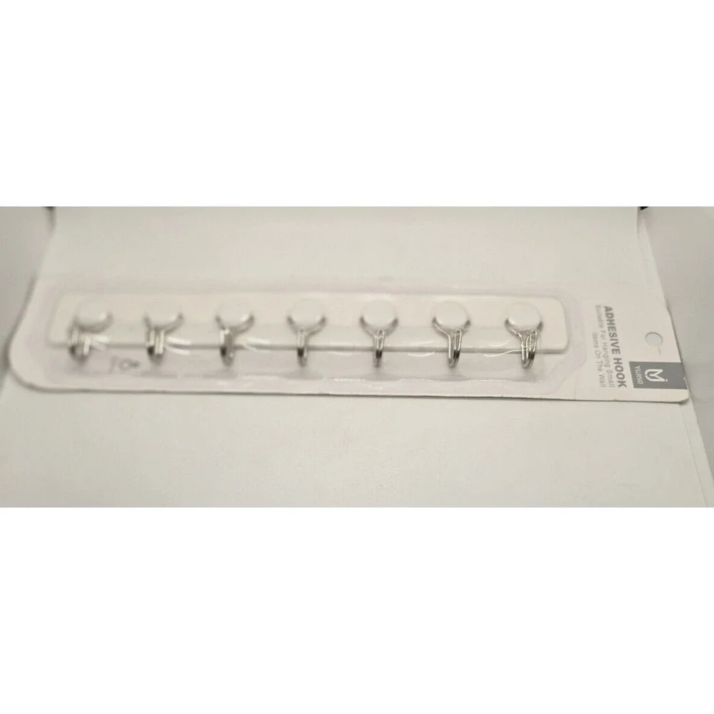 Strong Adhesive Sticky Hooks Heavy Duty Wall Stainless‎ Hook Hanger 7 hooks